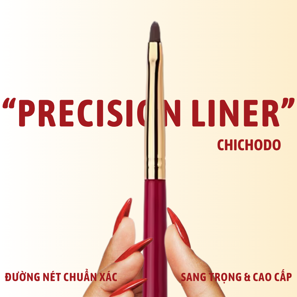 Cọ Trang Điểm Kẻ Liner/Vẽ Viền Môi CHICHODO Precision Liner C120 – Lông Mềm, Đầu Nhọn Chuẩn Nét